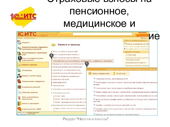Страховые взносы на пенсионное, медицинское и социальное страхование Раздел 