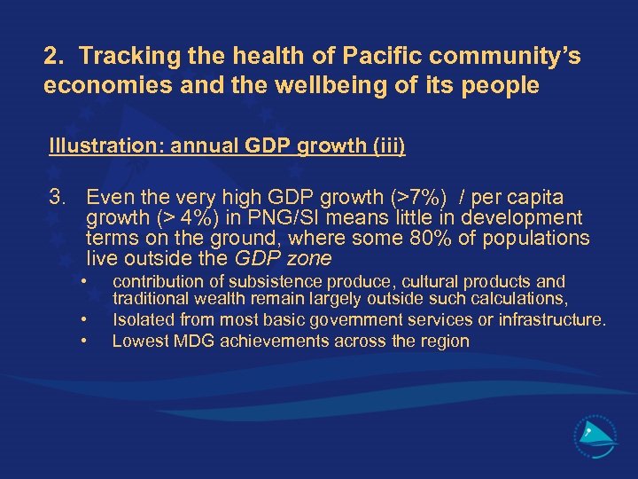 2. Tracking the health of Pacific community’s economies and the wellbeing of its people