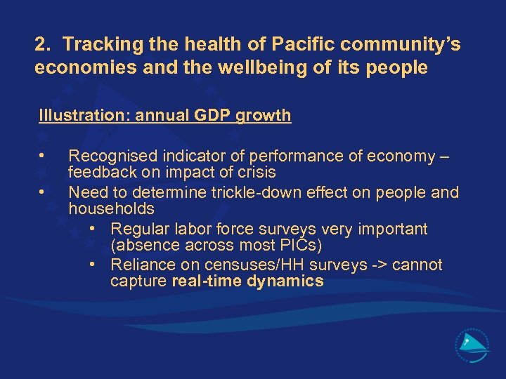 2. Tracking the health of Pacific community’s economies and the wellbeing of its people