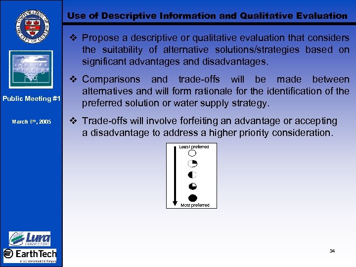 Use of Descriptive Information and Qualitative Evaluation v Propose a descriptive or qualitative evaluation