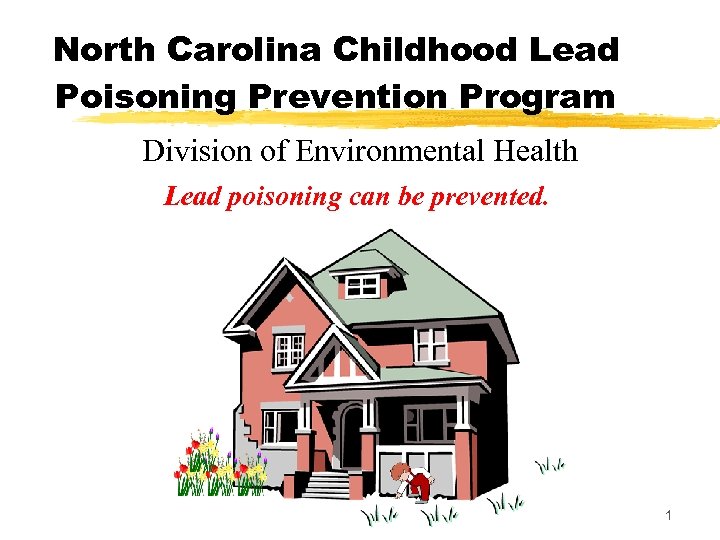 North Carolina Childhood Lead Poisoning Prevention Program Division of Environmental Health Lead poisoning can