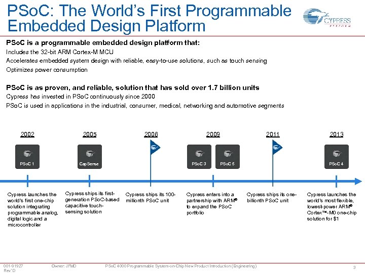 PSo. C: The World’s First Programmable Embedded Design Platform PSo. C is a programmable