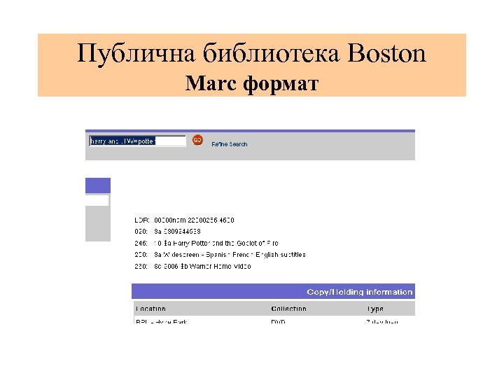 Публична библиотека Boston Мarc формат 