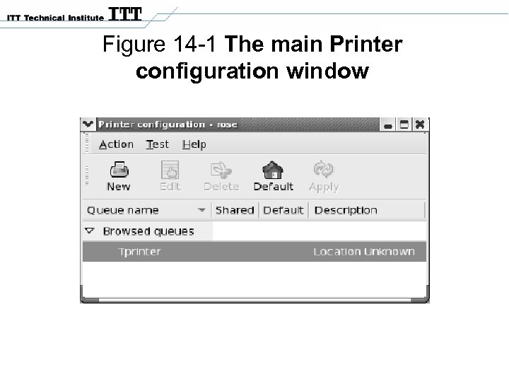 Figure 14 -1 The main Printer configuration window 