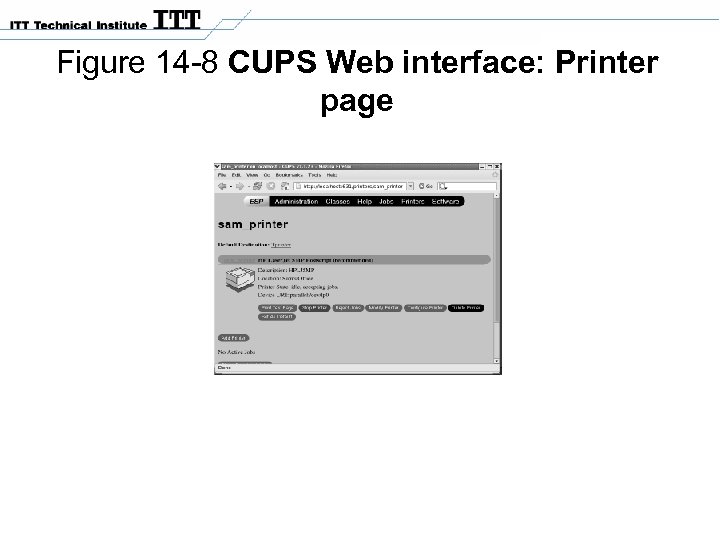 Figure 14 -8 CUPS Web interface: Printer page 