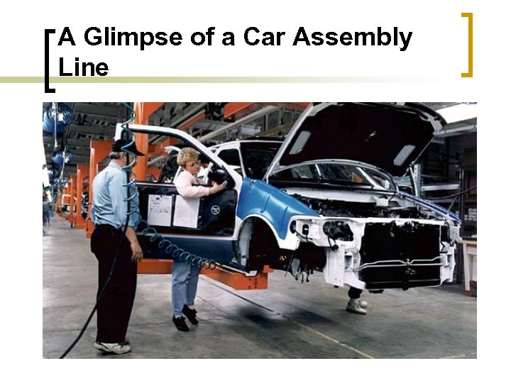 A Glimpse of a Car Assembly Line 