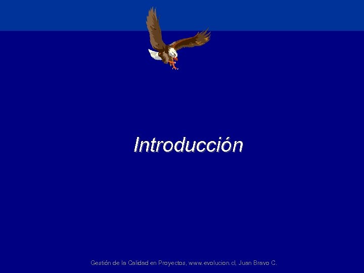 Introducción Gestión de la Calidad en Proyectos, www. evolucion. cl, Juan Bravo C. 