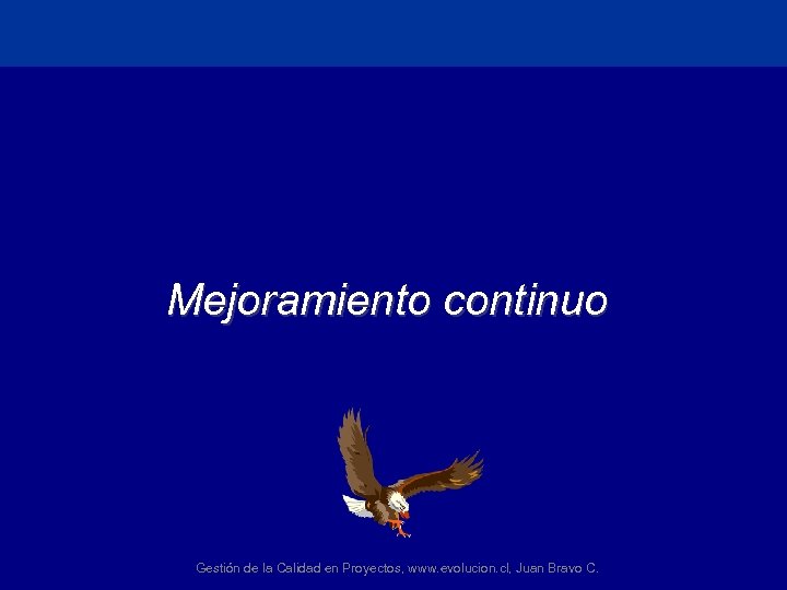 Mejoramiento continuo Gestión de la Calidad en Proyectos, www. evolucion. cl, Juan Bravo C.