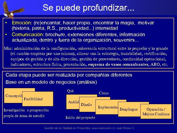 Se puede profundizar. . . • Emoción: (re)encantar, hacer propio, encontrar la magia, motivar