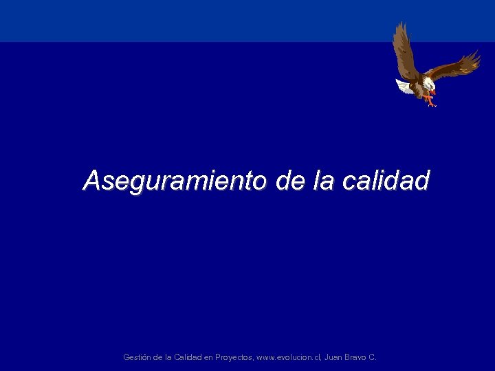 Aseguramiento de la calidad Gestión de la Calidad en Proyectos, www. evolucion. cl, Juan