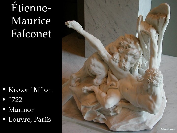 Étienne. Maurice Falconet • • Krotoni Milon 1722 Marmor Louvre, Pariis 