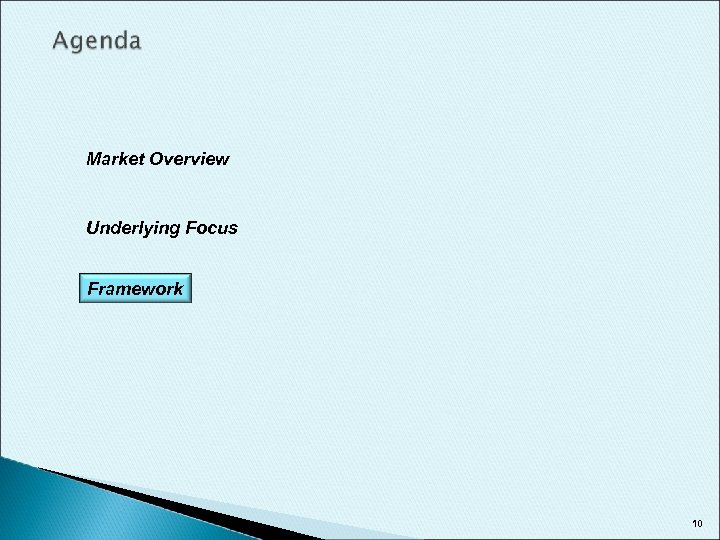 Market Overview Underlying Focus Framework 10 