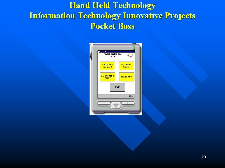 Hand Held Technology Information Technology Innovative Projects Pocket Boss 20 