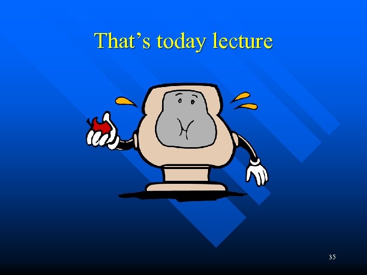 That’s today lecture 35 