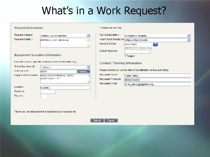 What’s in a Work Request? 