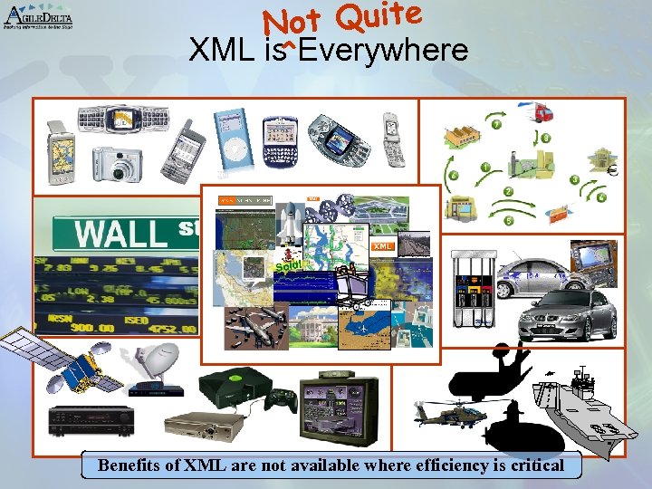 Not Quite XML is Everywhere ^ Motorola Intel Sony IBM Novell Mozilla AT&T Cisco