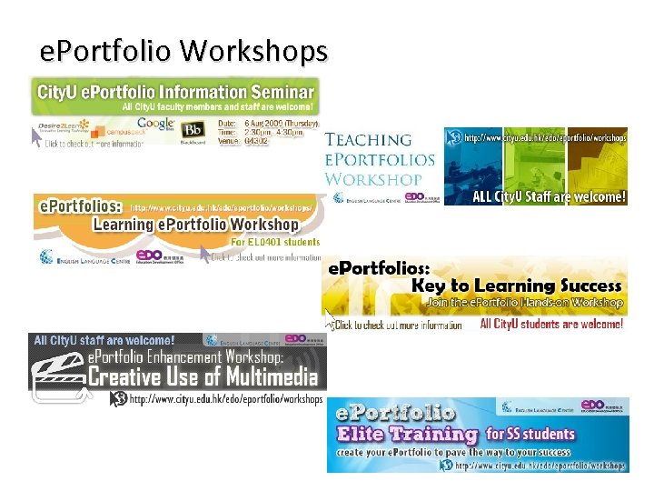 e. Portfolio Workshops 