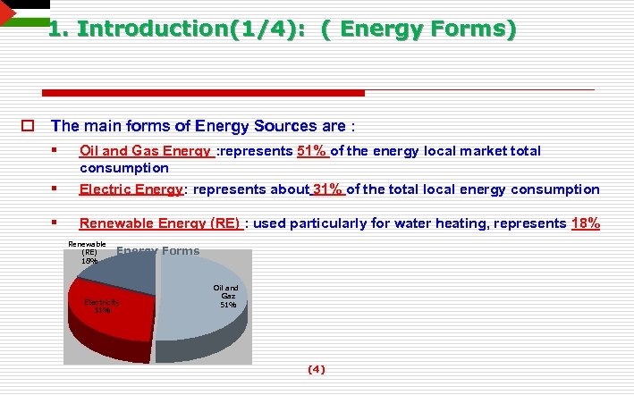 1. Introduction(1/4): ( Energy Forms) o The main forms of Energy Sources are :
