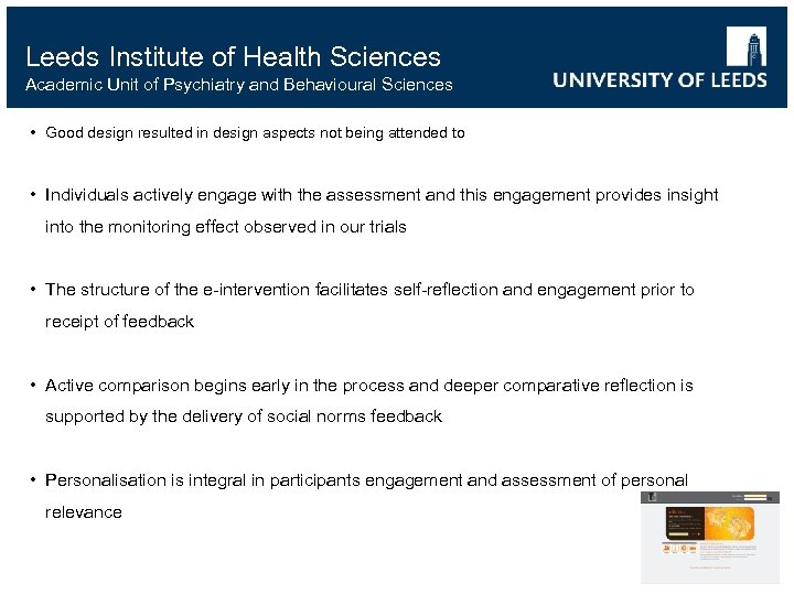Leeds Institute of Health Sciences Academic Unit of Psychiatry and Behavioural Sciences • Good