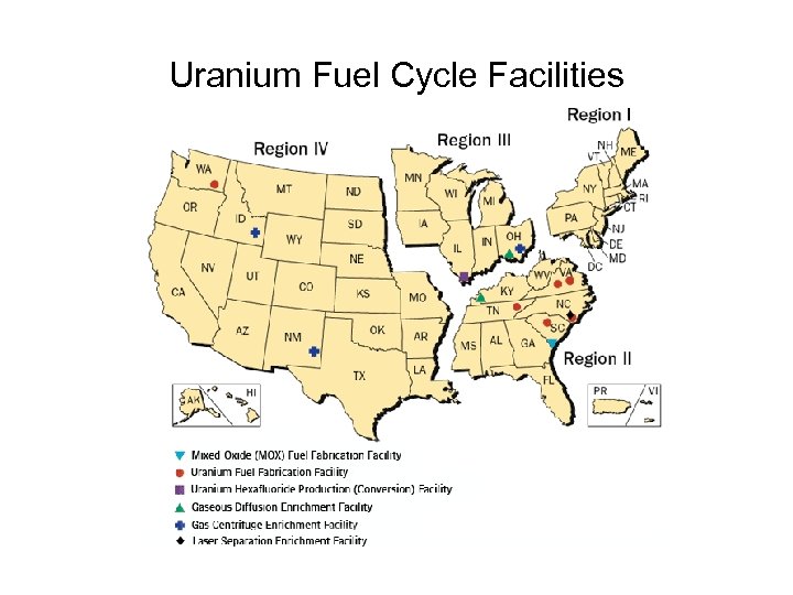 Uranium Fuel Cycle Facilities 