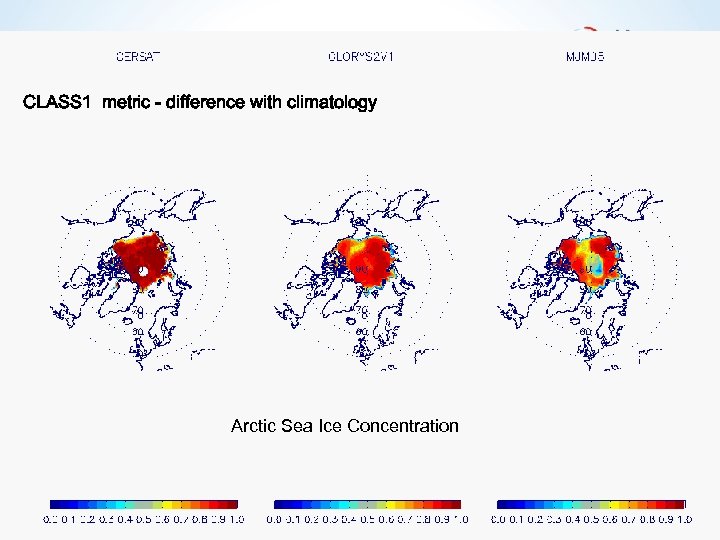 CLASS 1 metric - difference with climatology Arctic Sea Ice Concentration 36 