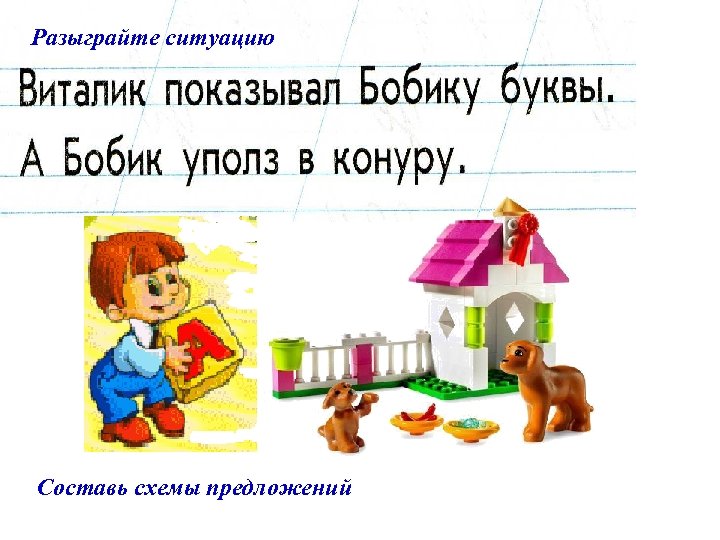 Разыграйте ситуацию Составь схемы предложений 