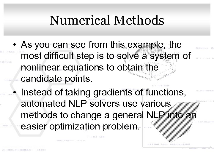 Click. Numerical Methodsstyle to edit Master title • As you can see from this
