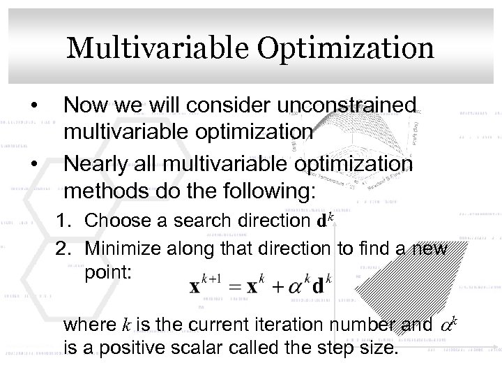 Click to edit Master title style Multivariable Optimization • • Now we will consider
