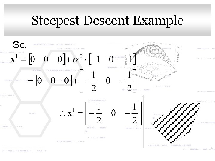 Click to edit Master title style Steepest Descent Example So, 