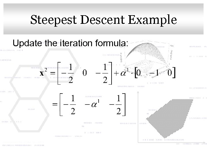 Click to edit Master title style Steepest Descent Example Update the iteration formula: 