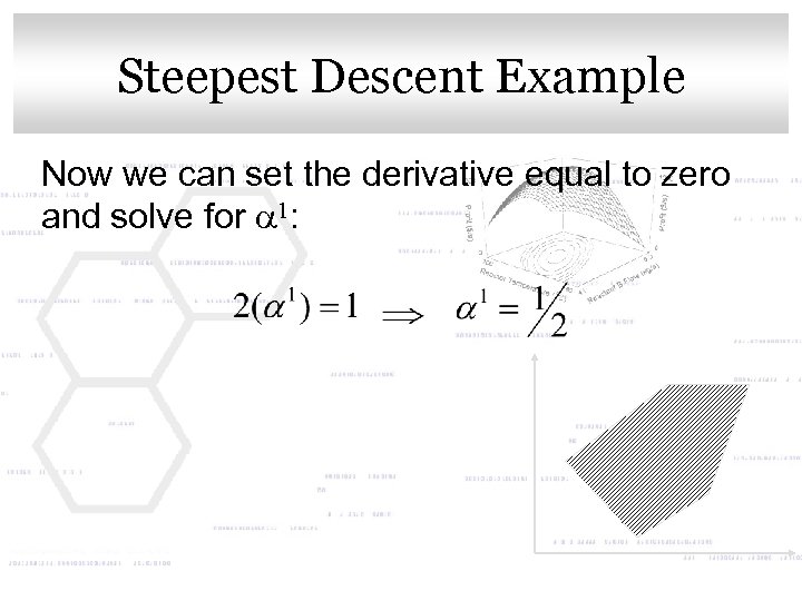 Click to edit Master title style Steepest Descent Example Now we can set the