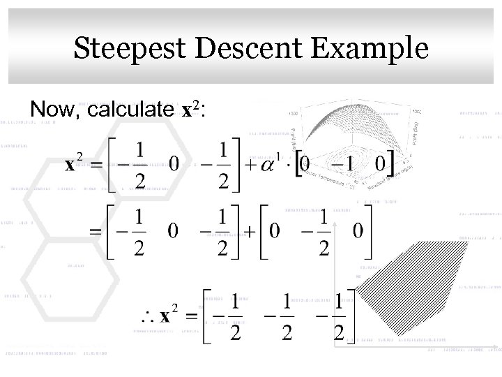 Click to edit Master title style Steepest Descent Example Now, calculate x 2: 