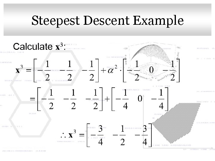 Click to edit Master title style Steepest Descent Example Calculate x 3: 