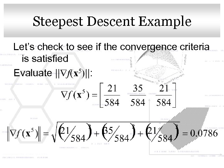 Click to edit Master title style Steepest Descent Example Let’s check to see if