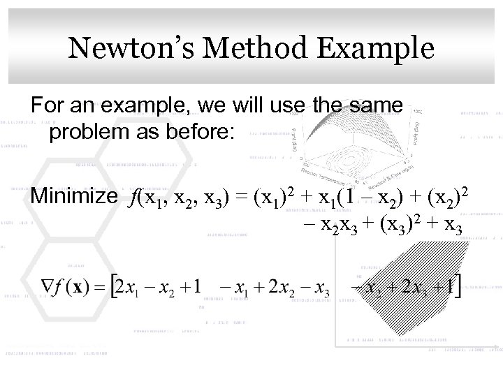 Click to edit Master. Example Newton’s Method title style For an example, we will