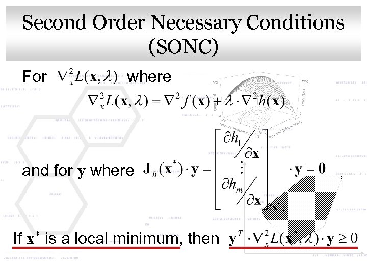Second Order Necessary Conditions Click to edit Master title style (SONC) For where and