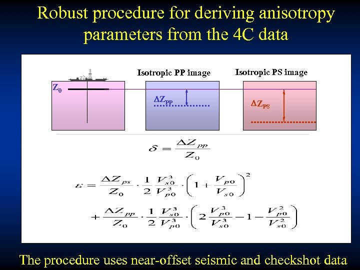 Robust procedure for deriving anisotropy parameters from the 4 C data Isotropic PP image