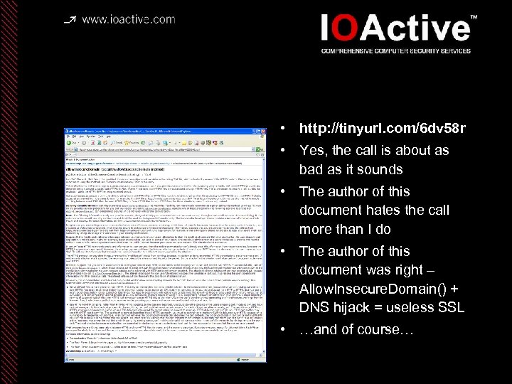 Woe To The Poor Flash Security Guy Who Had To Document Allow. Insecure. Domain()