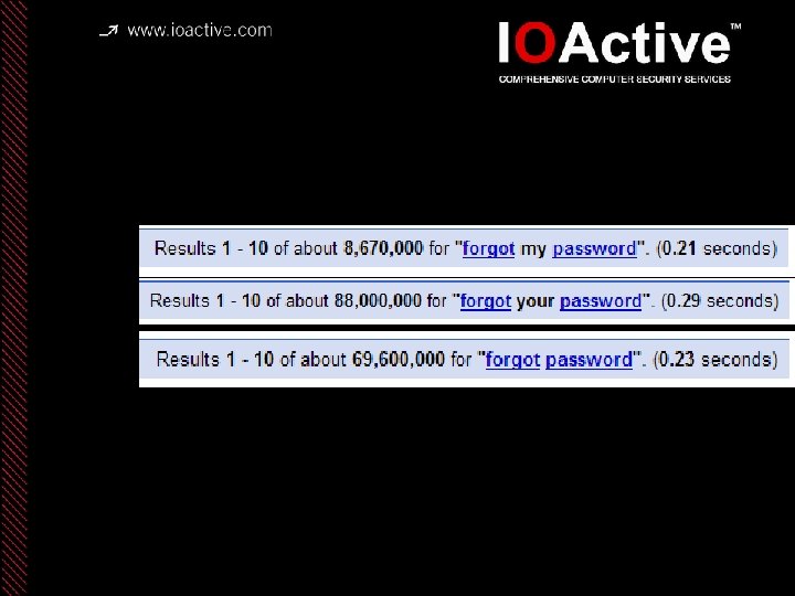 Reality Check • No way we got everyone • But we did ok. 