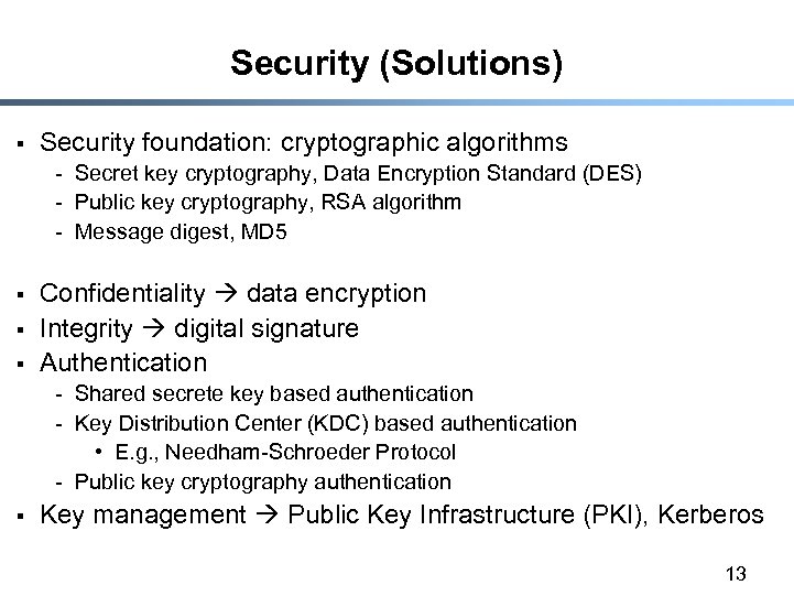Security (Solutions) § Security foundation: cryptographic algorithms - Secret key cryptography, Data Encryption Standard