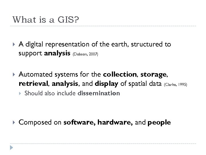 What is a GIS? A digital representation of the earth, structured to support analysis