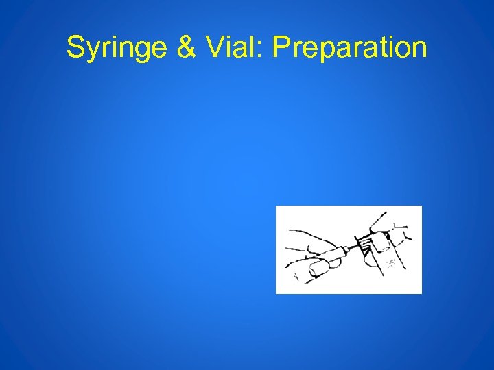 Syringe & Vial: Preparation 