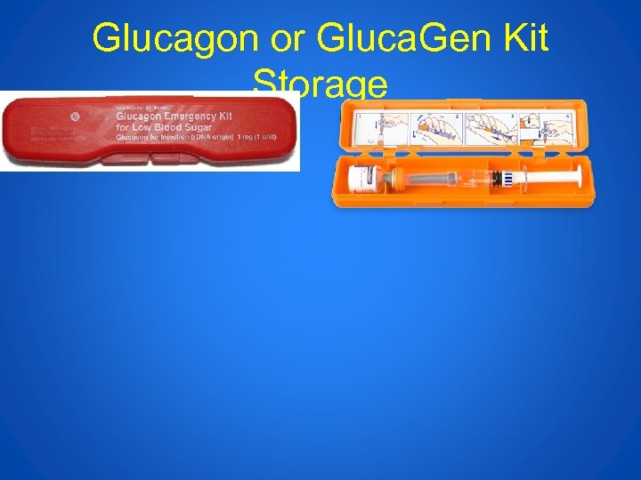 Glucagon or Gluca. Gen Kit Storage 