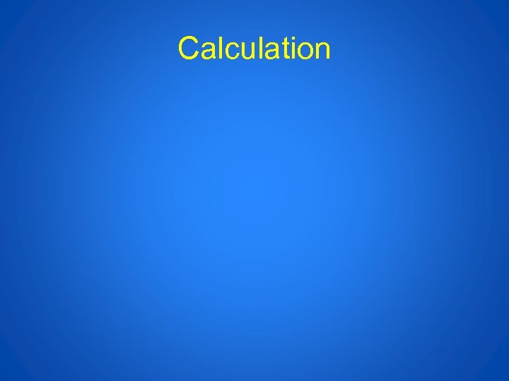 Calculation 