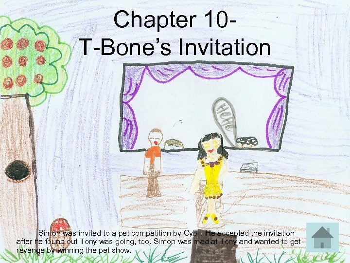Chapter 10 T-Bone’s Invitation Simon was invited to a pet competition by Cybil. He