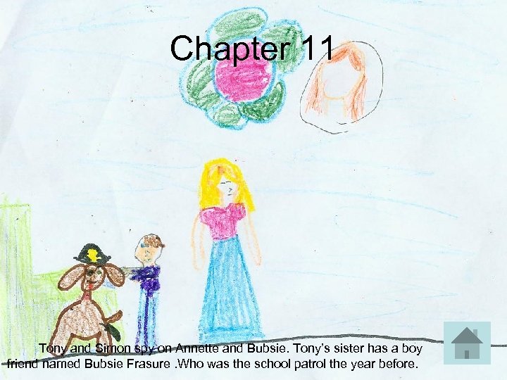 Chapter 11 Tony and Simon spy on Annette and Bubsie. Tony’s sister has a