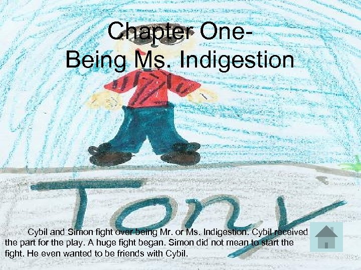 Chapter One- Being Ms. Indigestion Cybil and Simon fight over being Mr. or Ms.