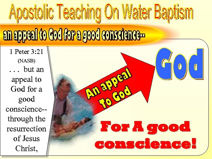 an “appeal” to God for a good conscience – illustrated 1 Peter 3: 21