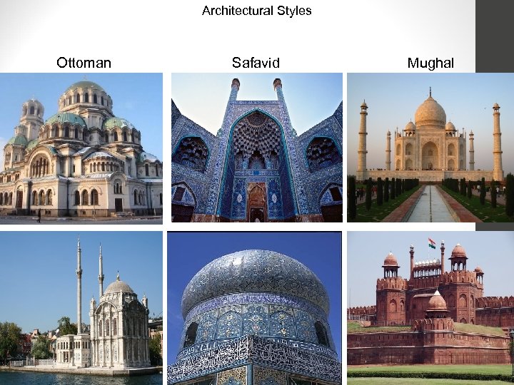 Architectural Styles Ottoman Safavid Mughal 