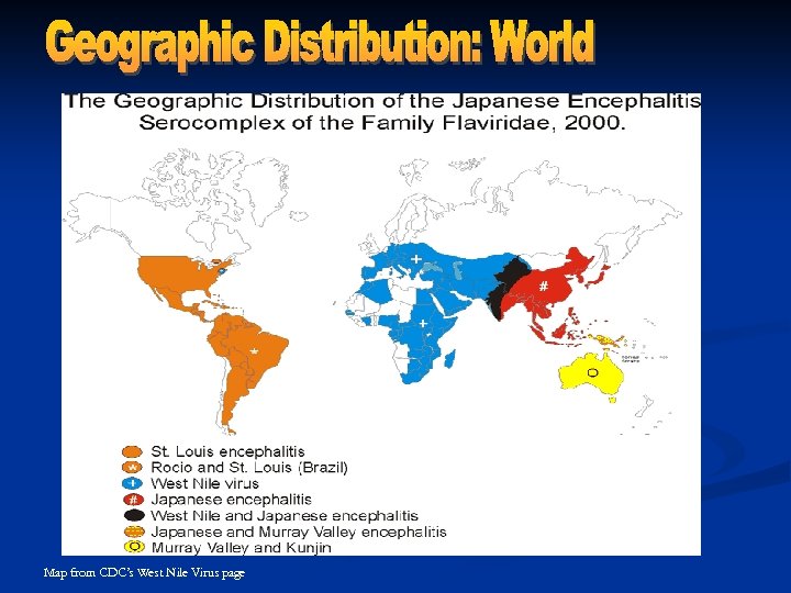 Map from CDC’s West Nile Virus page 